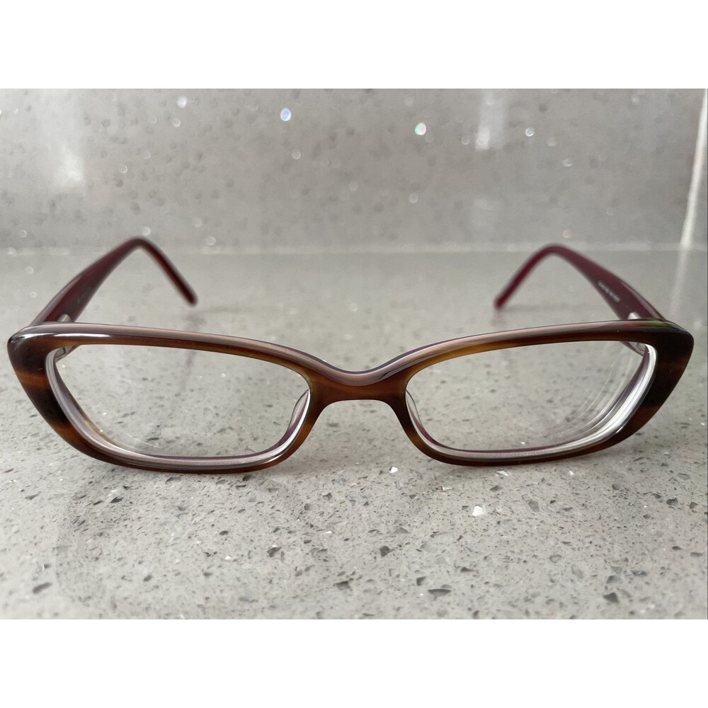 THEORY Eyeglasses Frames ONLY TH1140 C03 135 51 17 Brown Rectangular pink